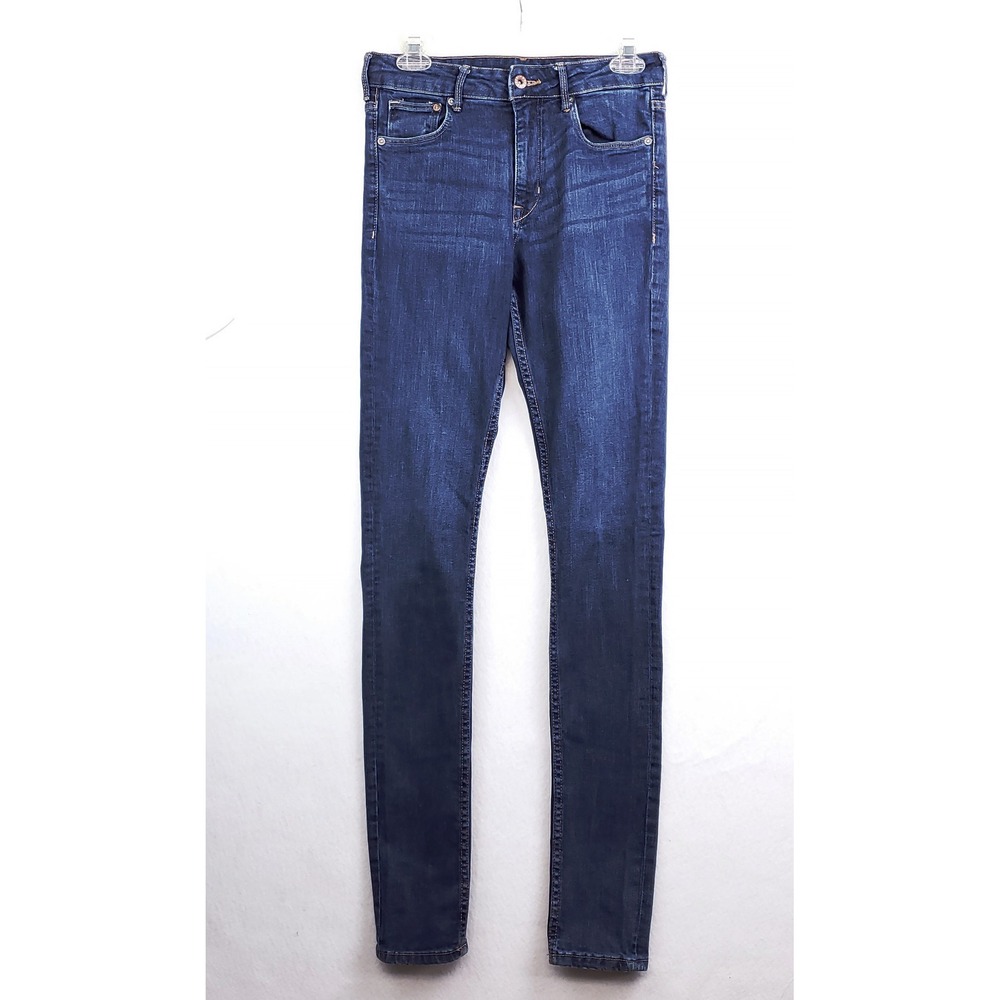 H&M &Denim Jeans Skinny High Waist Blue Size 28 Inseam 34 - Picture 1 of 9